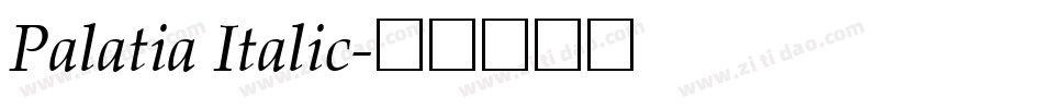 Palatia Italic字体转换